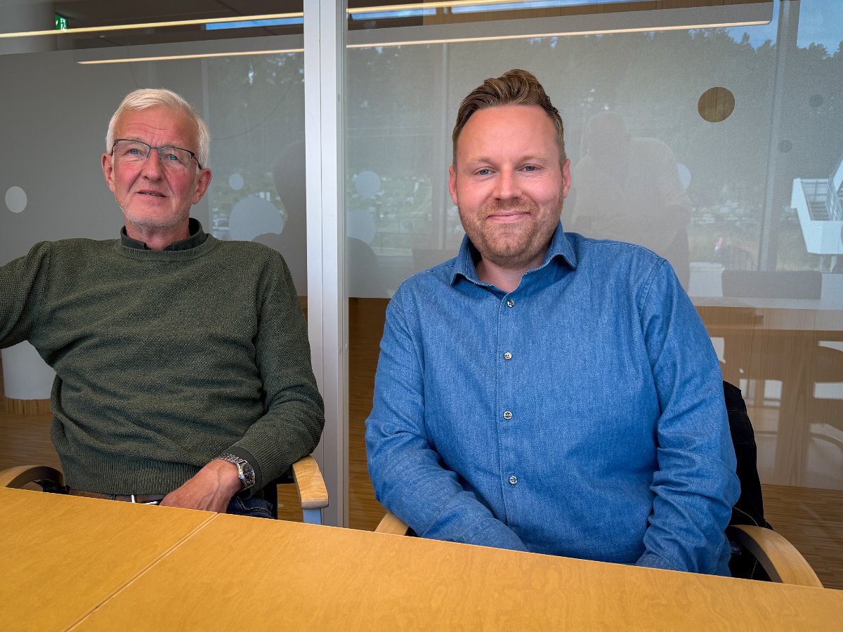 Jacob Almlid og John Hegdal fra Steinkjer Utvikling. Foto: Roger Rein