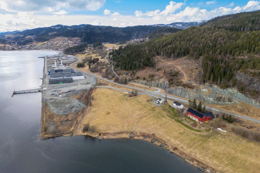 Dronebilde av Malm Industripark. Foto: Johan Arnt Nesgård