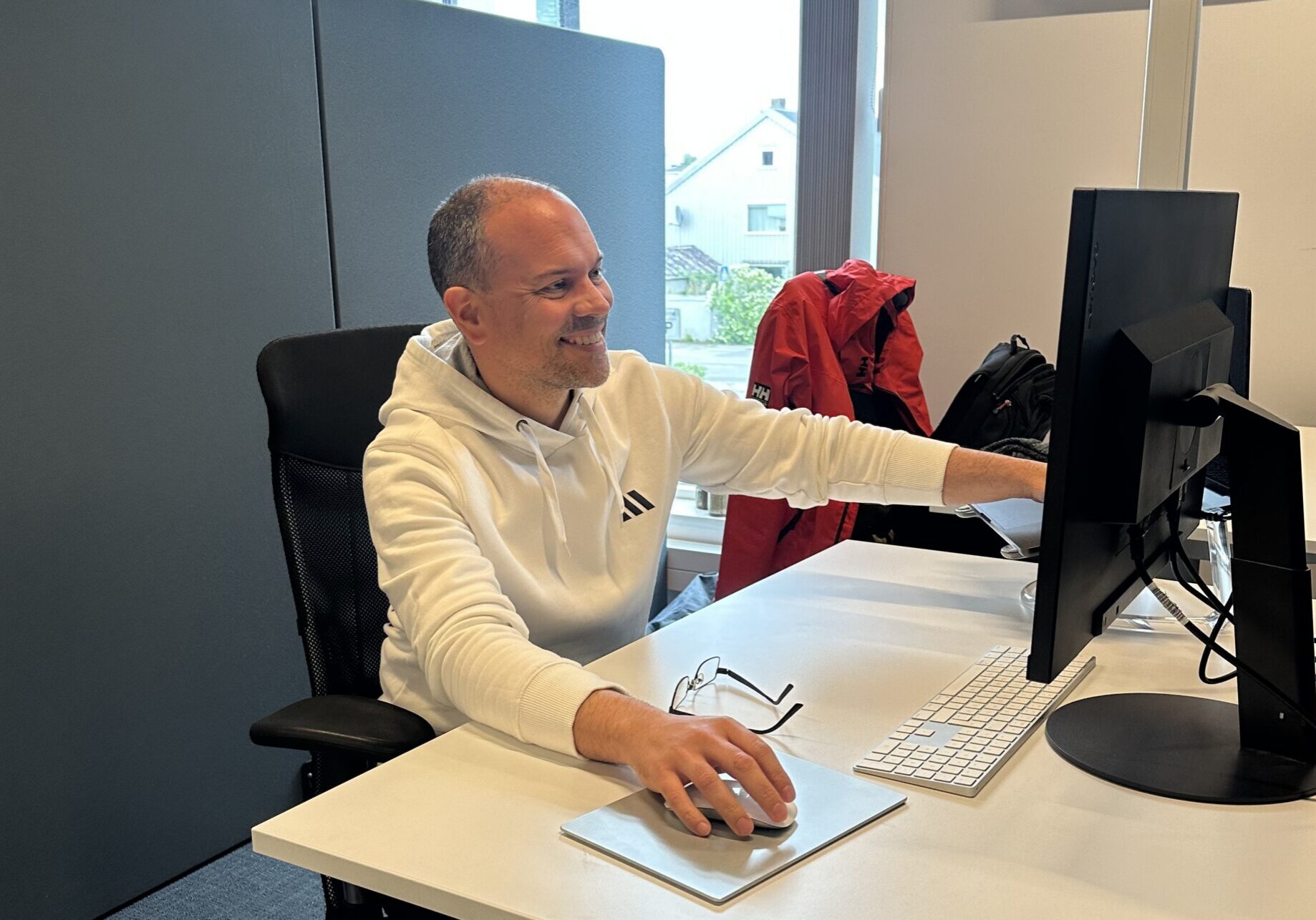 Dennis på InnoCamp. Foto Nathalie Holmsve